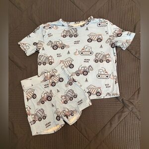 WeiWei Construction Vehicles Bamboo Pajama Set